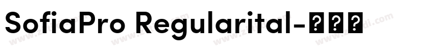 SofiaPro Regularital字体转换